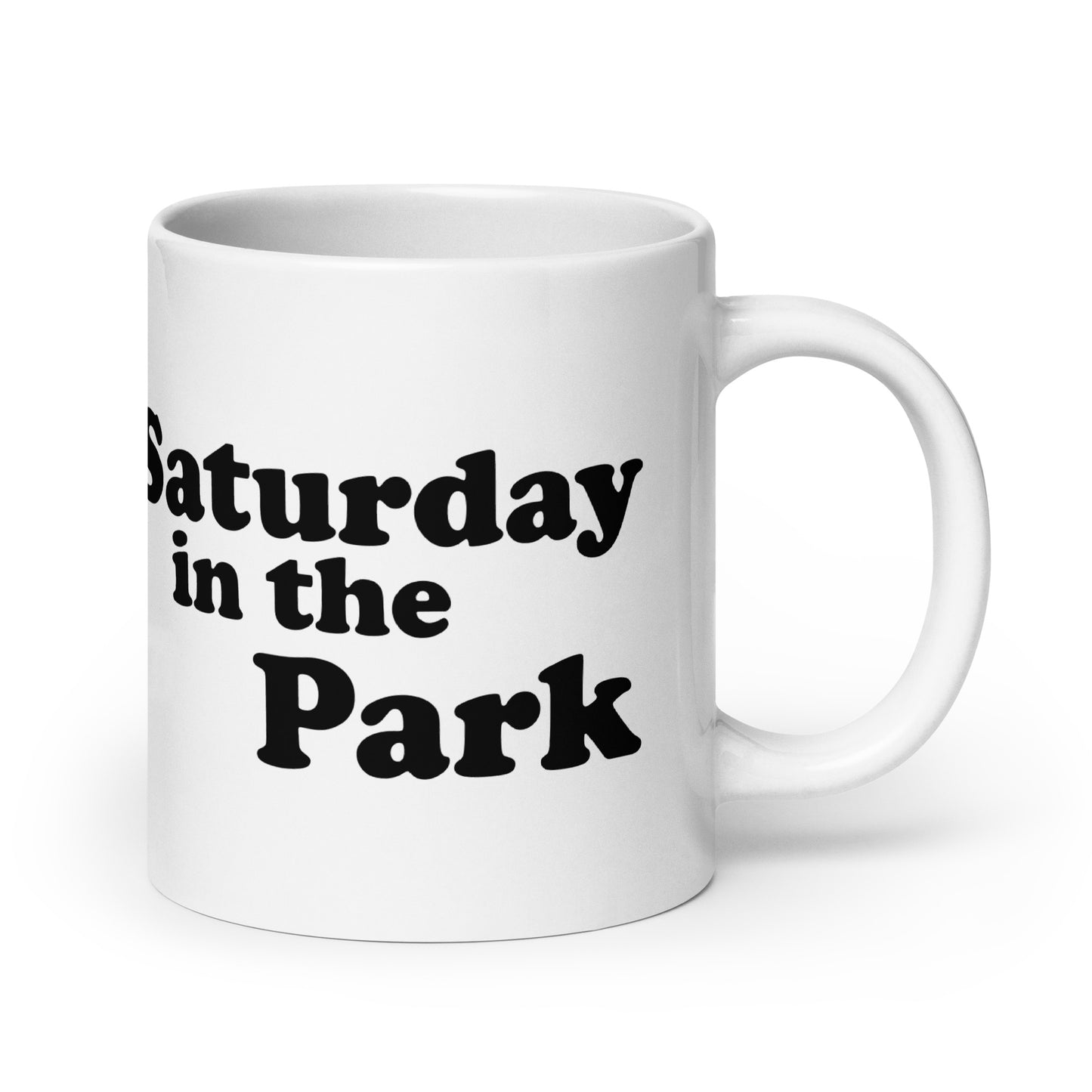 Saturday In The Park Sketch white glossy mug